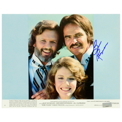 Burt Reynolds Autographed 1977 Semi-Tough Trio Original Lobby Card