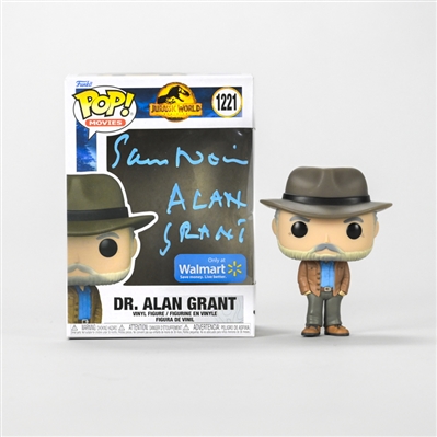 Sam Neill Autographed Jurassic World Dr. Alan Grant Pop Vinyl Figure #1221 Walmart Exclusive with Inscription