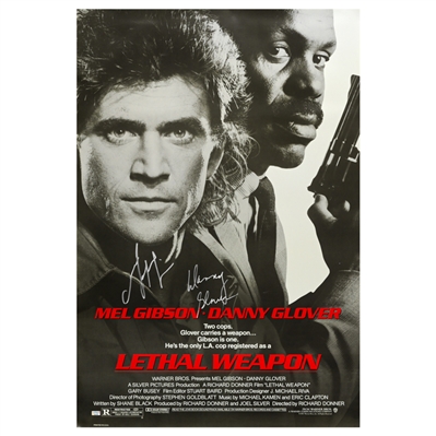 Mel Gibson and Danny Glover Autographed 1987 Lethal Weapon Original 27x40 Single-Sided Movie Poster