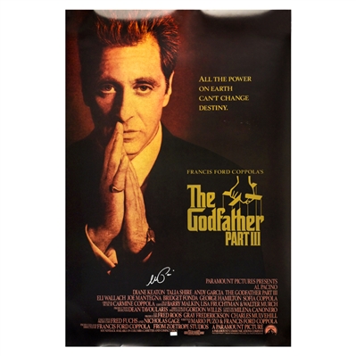 Al Pacino Autographed 1990 The Godfather: Part III Michael Corleone 27x40 Original Movie Poster