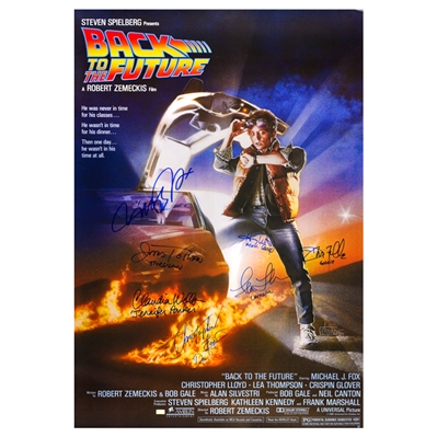 Back to the Future Cast Autographed Back to the Future 27x39 Poster