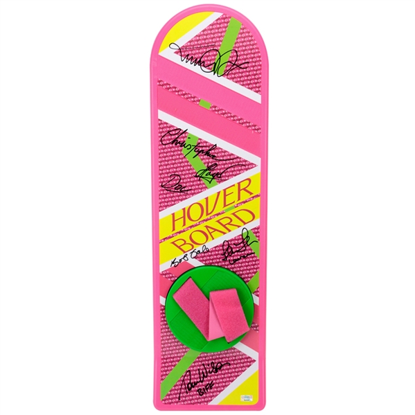 Michael J. Fox, Christopher Lloyd, Thomas Wilson, Lea Thompson and Bob Gale Autographed Back to the Future Part II Hoverboard
