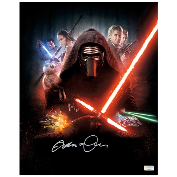 Adam Driver Autographed Star Wars The Force Awakens 16x20 International Style Poster