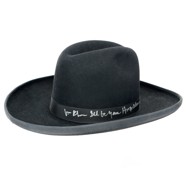 Val Kilmer Autographed Tombstone Doc Holliday Fedora with I’ll Be Your Huckleberry Inscription