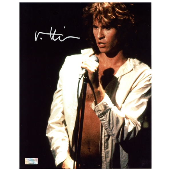 Val Kilmer Autographed The Doors 8×10 Jim Morrison In Concert Photo