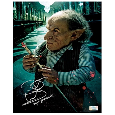 Warwick Davis Autographed Harry Potter Griphook 8x10 Photo