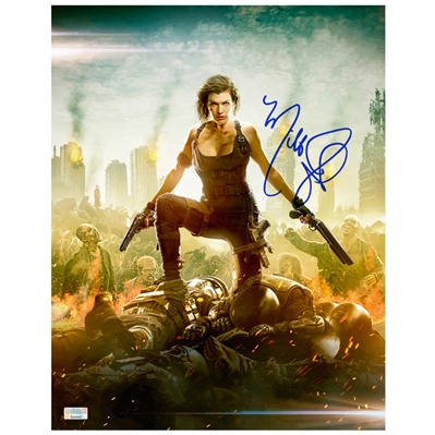  Milla Jovovich Autographed 2016 Resident Evil: The Final Chapter Assault 11x14 Photo