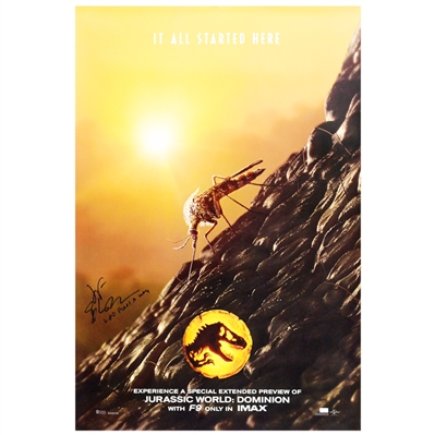 Jeff Goldblum Autographed 2022 World Dominion Original 27x40 Double Sided Movie Poster