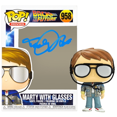 Michael J. Fox Autographed Back to the Future Marty with Glasses POP! Vinyl Figure #958