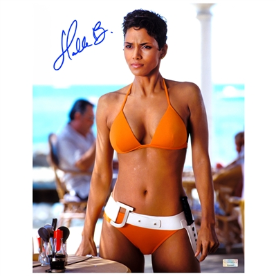 Halle Berry Autographed 2002 Die Another Day James Bond Beach 11x14 Photo