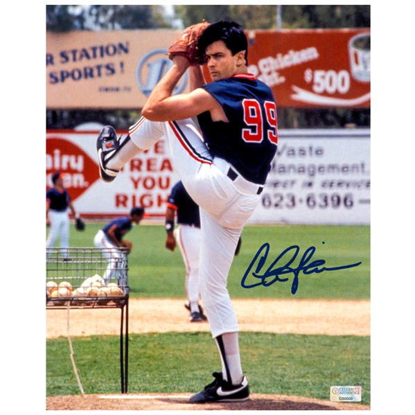 Charlie Sheen Autographed Major League Ricky Wild Thing Vaughn 8x10 Photo