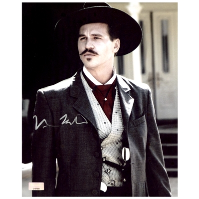 Val Kilmer Autographed Tombstone Doc Holliday Scene 8x10 Photo 